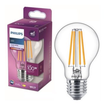 LED Glödlampa Philips E27/10,5W/230V 4000K