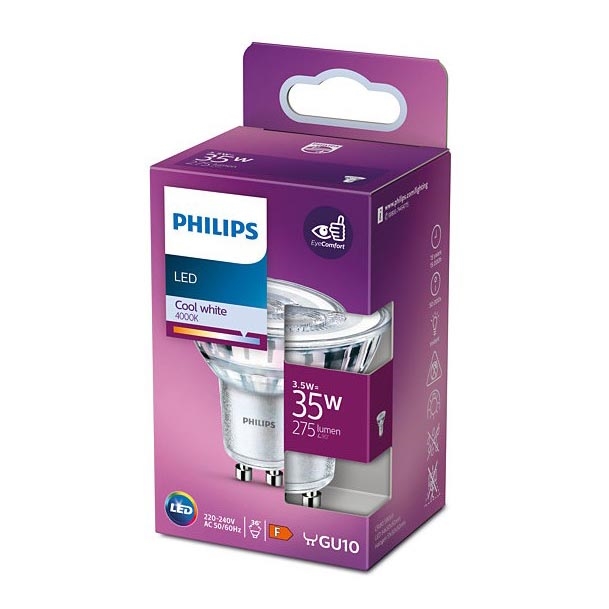 LED Glödlampa Philips GU10/3,5W/230V 4000K