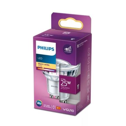 LED glödlampa Philips PAR16 GU10/2,7W/230V 2700K