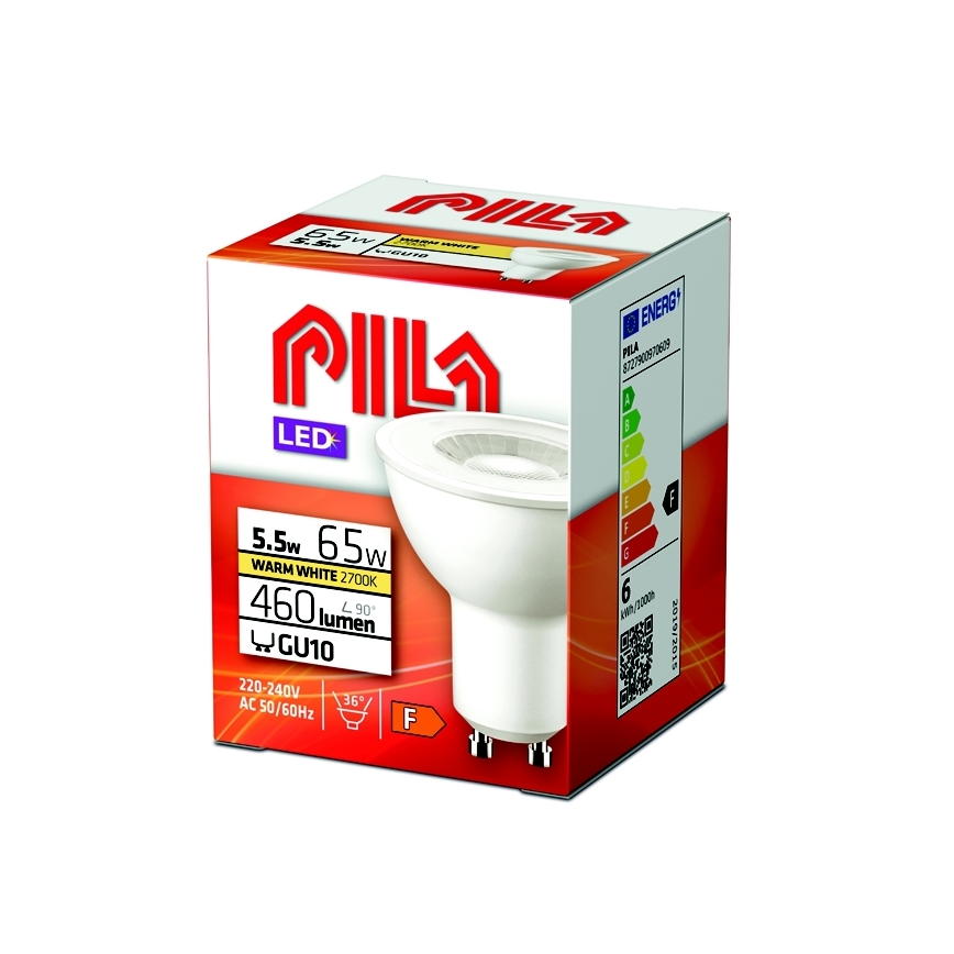 LED glödlampa Philips Pila PAR16 GU10/5,5W/230V 2700K