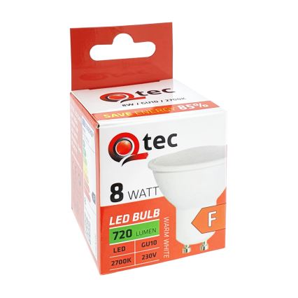 LED glödlampa Qtec GU10/8W/230V 2700K