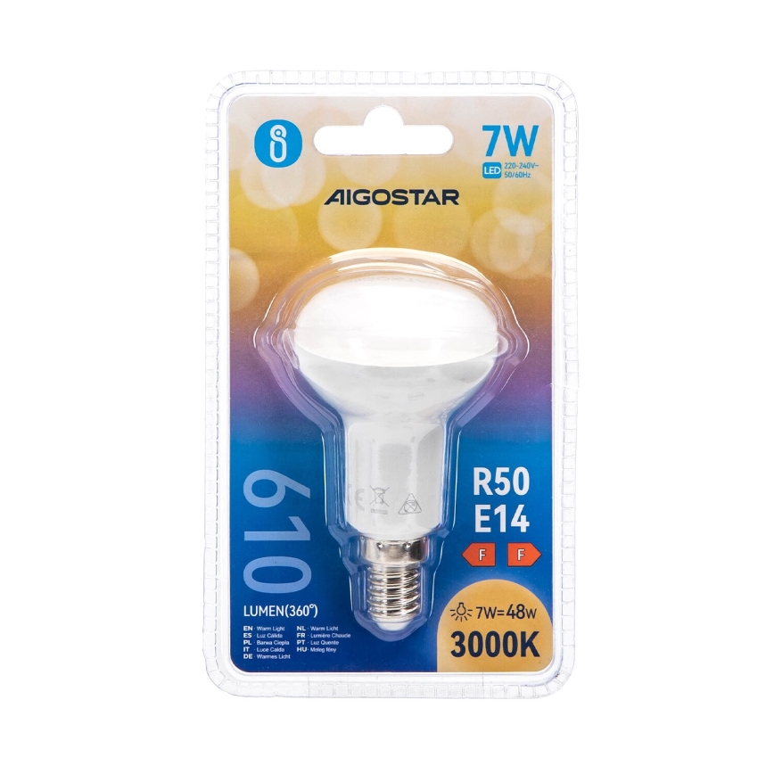 LED glödlampa R50 E14/7W/230V 3000K - Aigostar