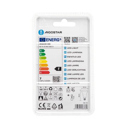 LED glödlampa R50 E14/7W/230V 3000K - Aigostar