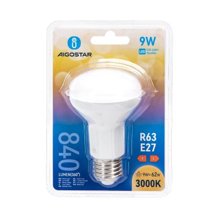 LED glödlampa R63 E27/9W/230V 3000K - Aigostar