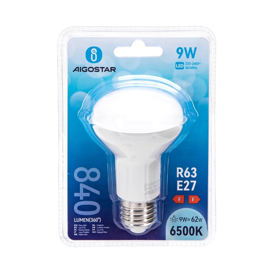 LED glödlampa R63 E27/9W/230V 6500K - Aigostar
