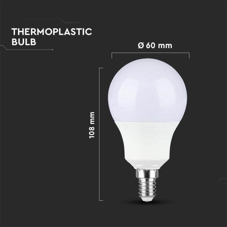 LED glödlampa SAMSUNG CHIP A60 E14/8,5W/230V 4000K