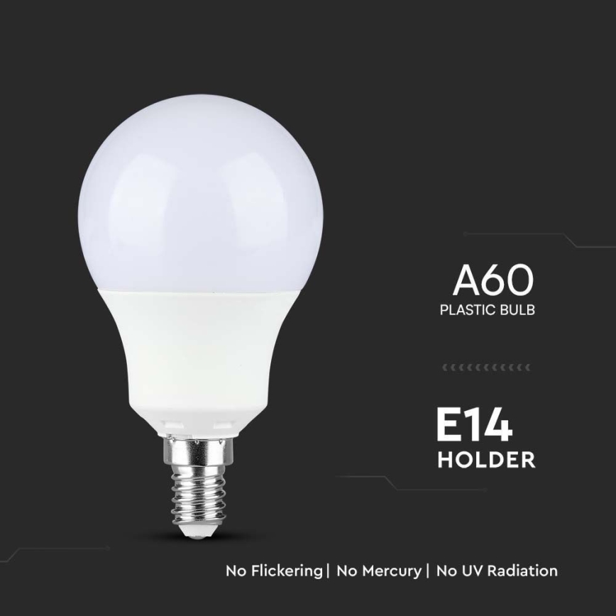 LED glödlampa SAMSUNG CHIP A60 E14/8,5W/230V 6500K
