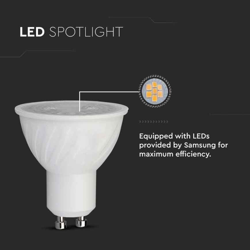 LED glödlampa SAMSUNG CHIP GU10/6W/230V 3000K