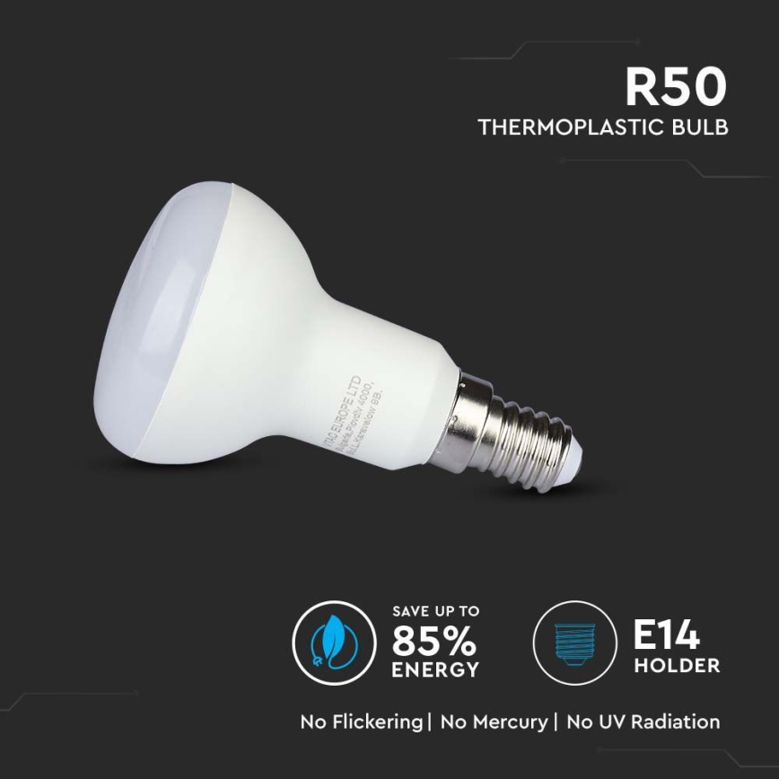 LED glödlampa SAMSUNG CHIP R50 E14/4,8W/230V 6500K