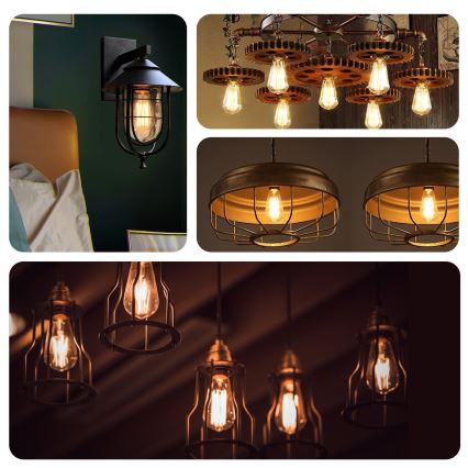 LED glödlampa ST64 E27/8W/230V 2200K - Aigostar