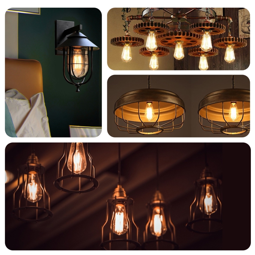 LED glödlampa ST64 E27/8W/230V 2200K - Aigostar