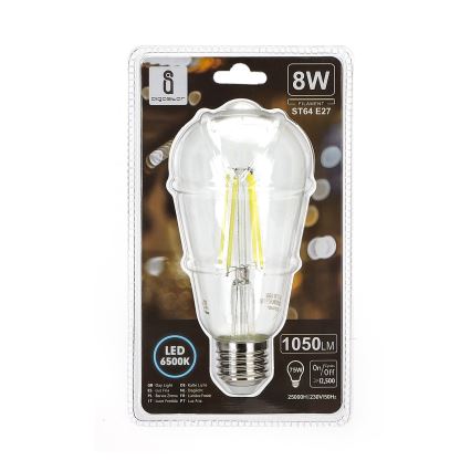 LED glödlampa ST64 E27/8W/230V 6500K - Aigostar