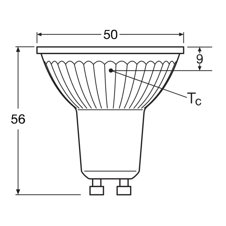 LED glödlampa STAR PAR16 GU10/4,3W/230V 2700K 120° - Osram
