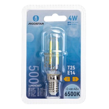 LED glödlampa T25 E14/4W/230V 6500K - Aigostar