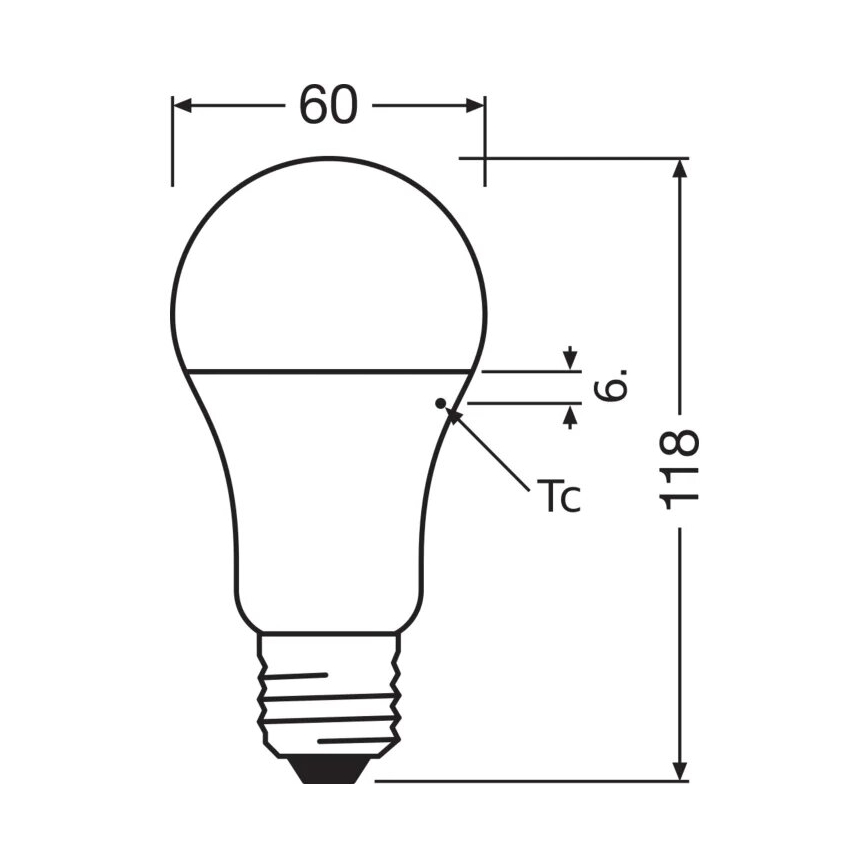 LED glödlampa VALUE A100 E27/13W/230V 4000K - Osram