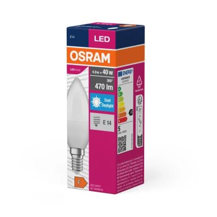 LED glödlampa VALUE B40 E14/4,9W/230V 6500K - Osram