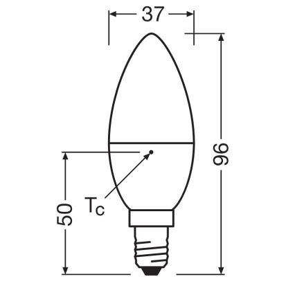 LED glödlampa VALUE B40 E14/4,9W/230V 6500K - Osram