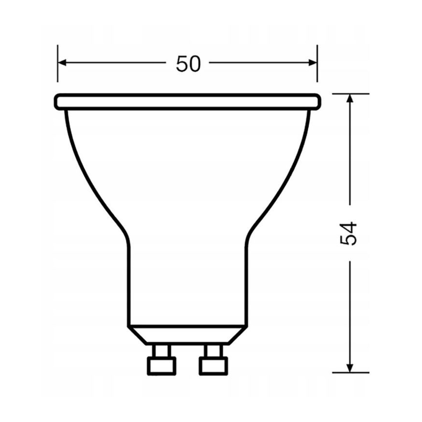 LED glödlampa VALUE PAR16 GU10/6,9W/230V 2700K 120° svart - Ledvance