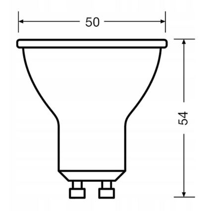 LED glödlampa VALUE PAR16 GU10/6,9W/230V 4000K 36° svart - Ledvance
