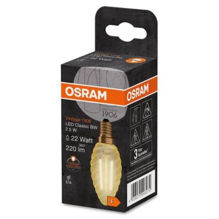 LED glödlampa VINTAGE E27/2,5W/230V 2400K - Osram