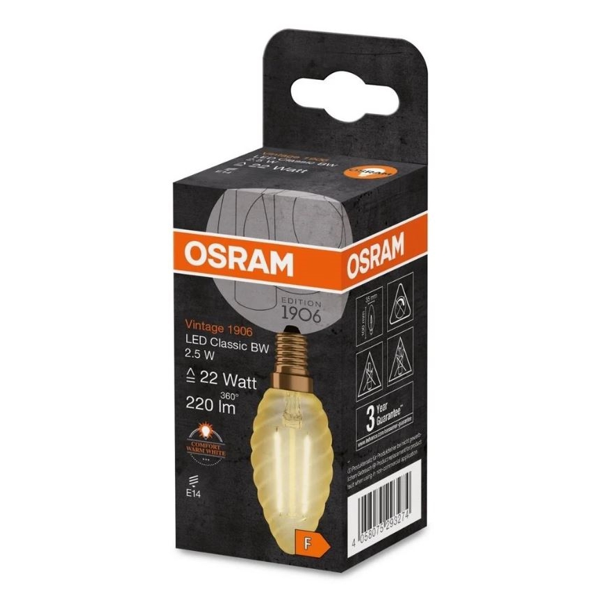 LED glödlampa VINTAGE E27/2,5W/230V 2400K - Osram