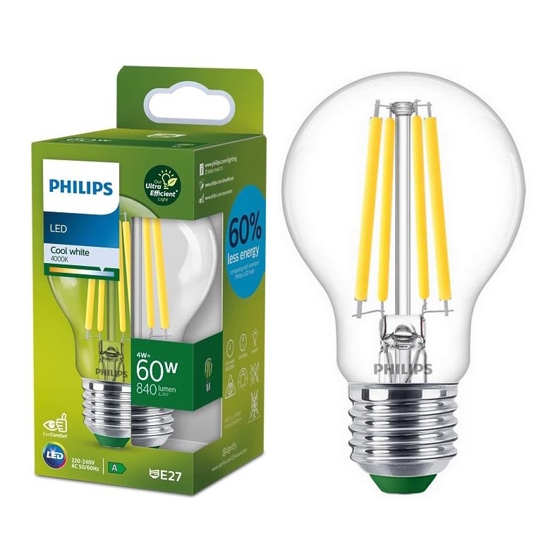 LED glödlampa VINTAGE Philips A60 E27/4W/230V 4000K