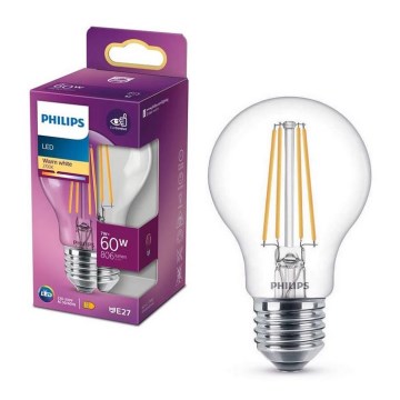 LED glödlampa VINTAGE Philips A60 E27/7W/230V 2700K