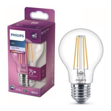 LED glödlampa VINTAGE Philips A60 E27/8,5W/230V 4000K