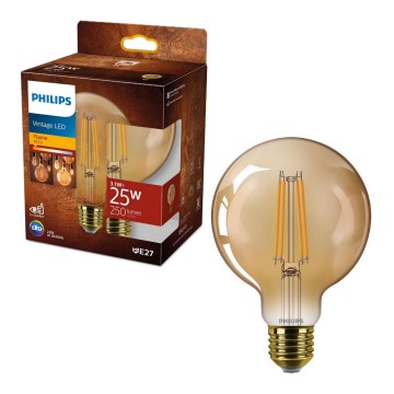 LED glödlampa VINTAGE Philips G95 E27/3,1W/230V 1800K