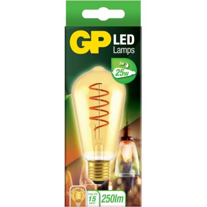 LED glödlampa VINTAGE ST64 E27/5W/230V 2000K - GP