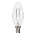 LED glödlampa WHITE FILAMENT C35 E14/4,5W/230V 4000K