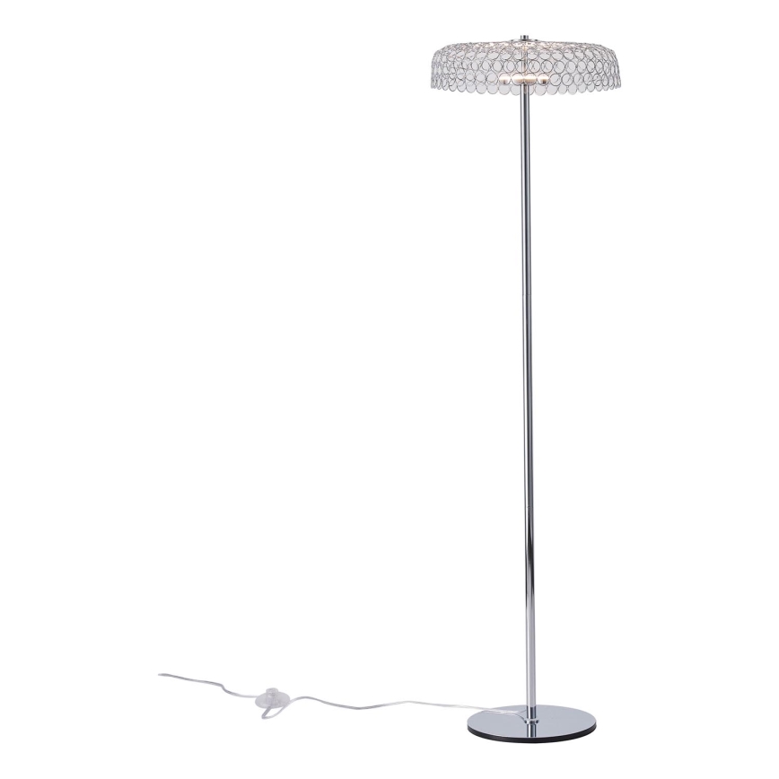 LED golvlampa LED/10W/230V 3000K skinande krom