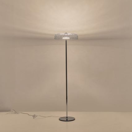 LED golvlampa LED/10W/230V 3000K skinande krom