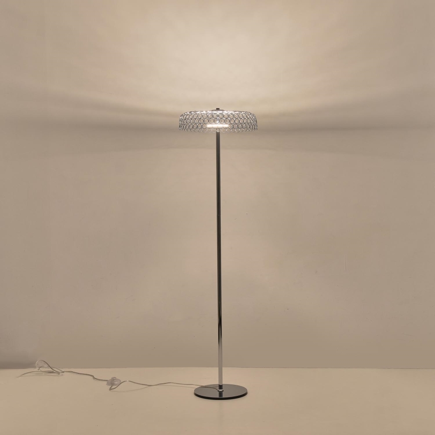 LED golvlampa LED/10W/230V 3000K skinande krom