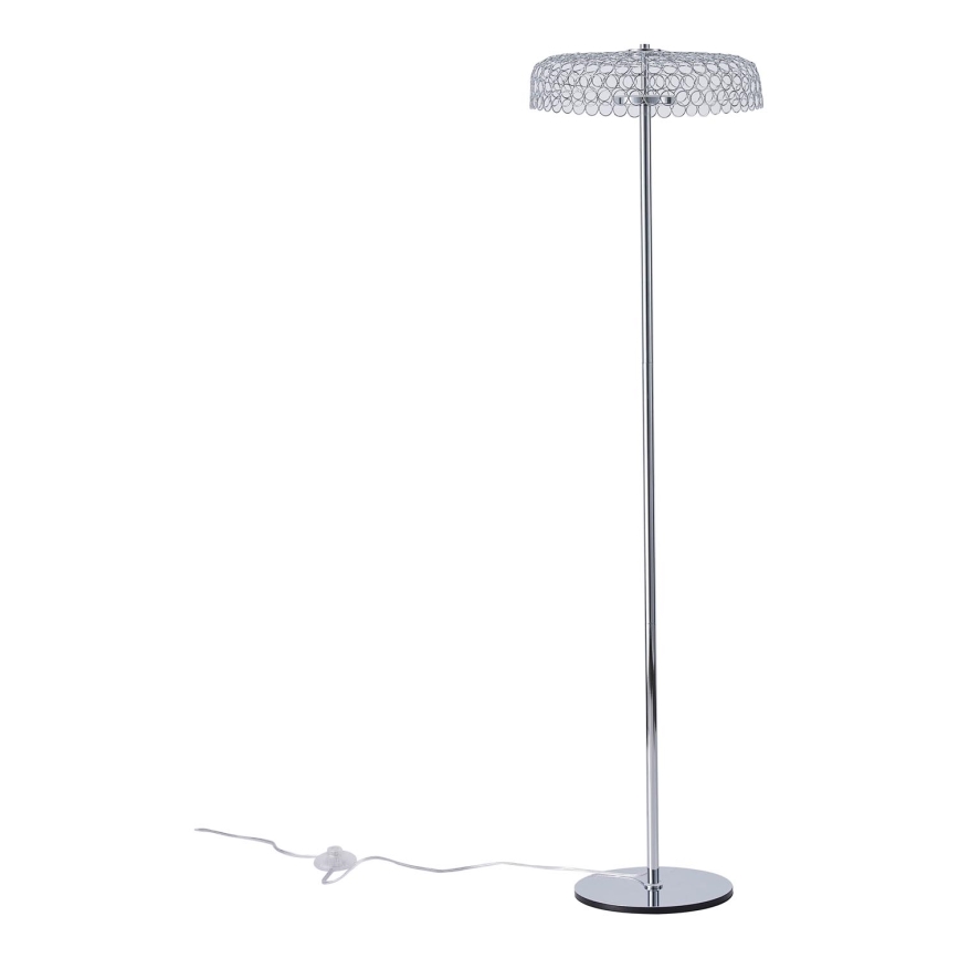 LED golvlampa LED/10W/230V 3000K skinande krom