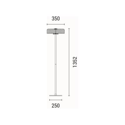 LED golvlampa LED/10W/230V 3000K skinande krom