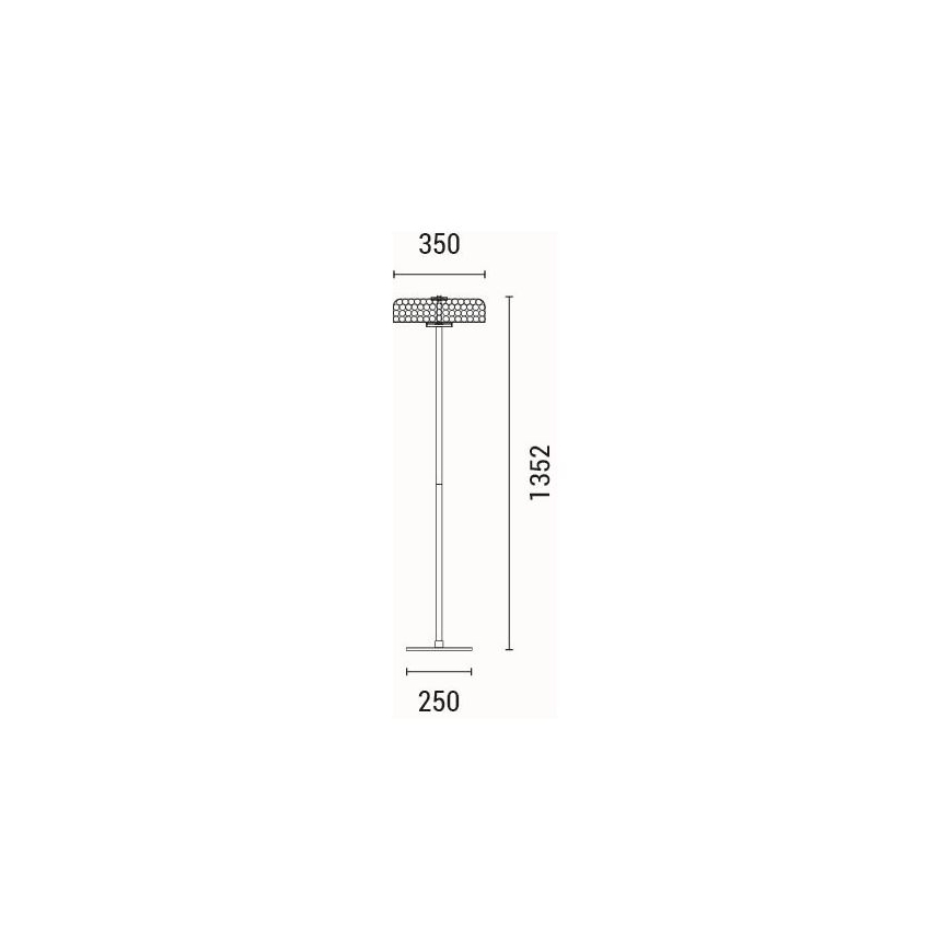 LED golvlampa LED/10W/230V 3000K skinande krom