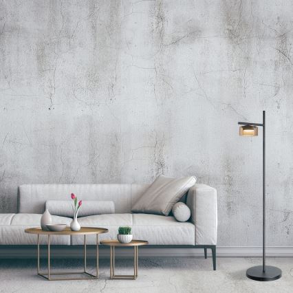 LED golvlampa OFELIA 1xGX53/6W/230V svart/beige