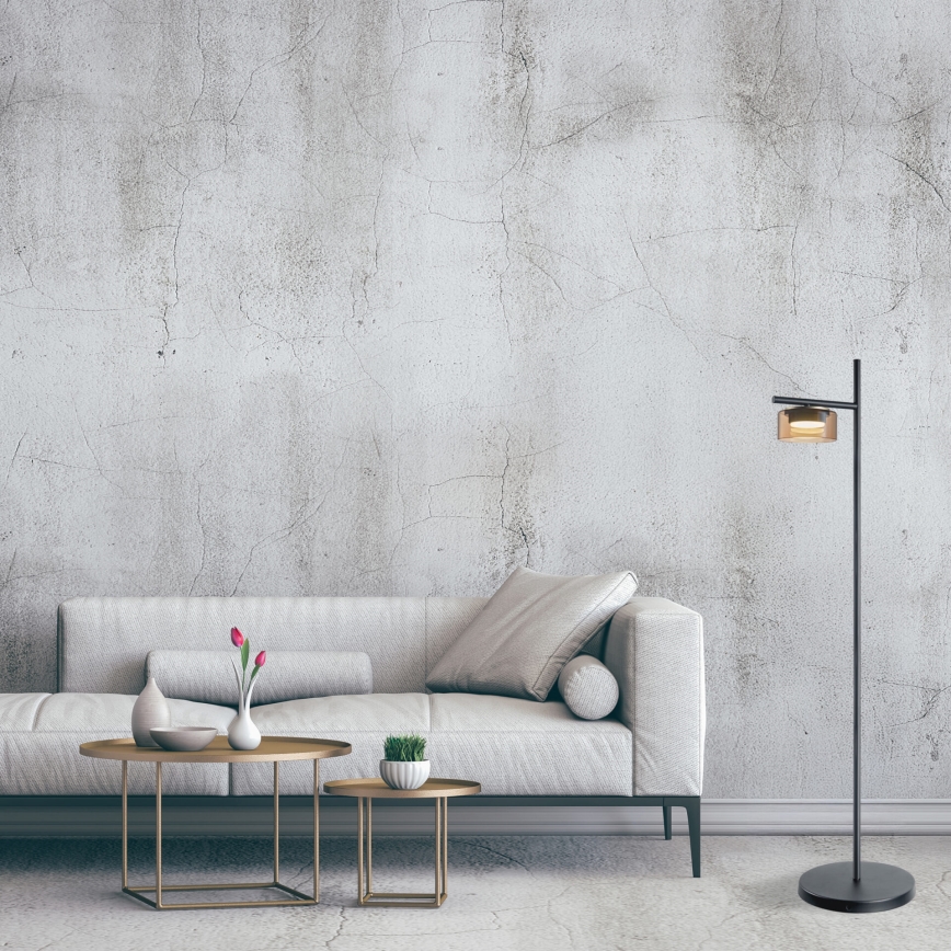 LED golvlampa OFELIA 1xGX53/6W/230V svart/beige