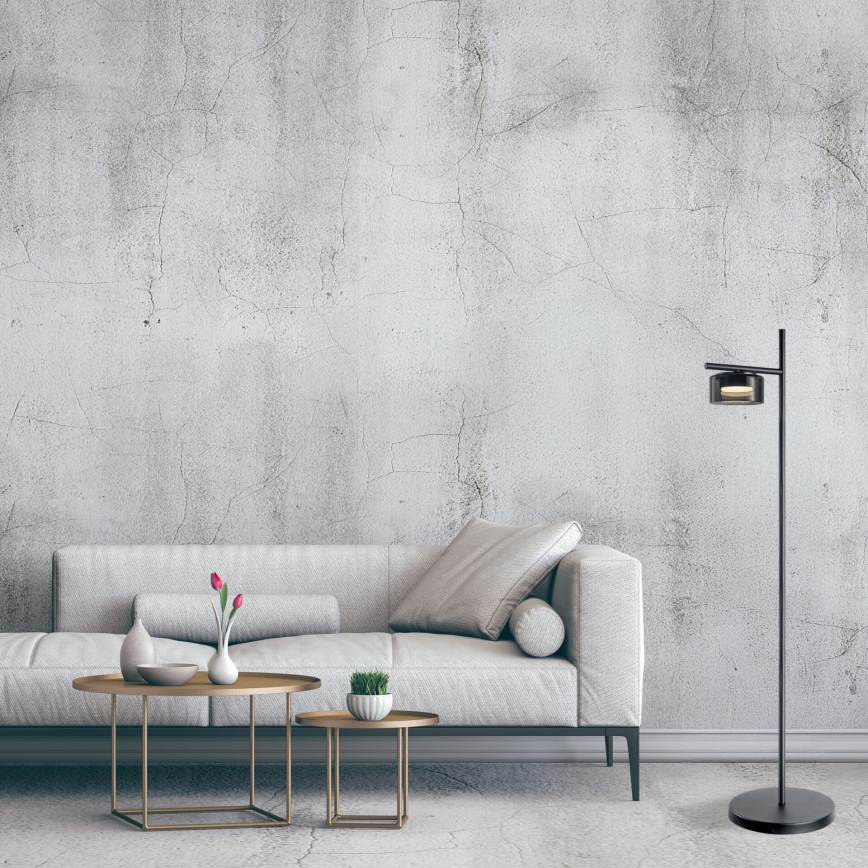 LED-golvlampa OFELIA 1xGX53/6W/230V svart/rökfärgad