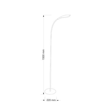 LED Golvlampa SWAN LED/6,5W/230V vit