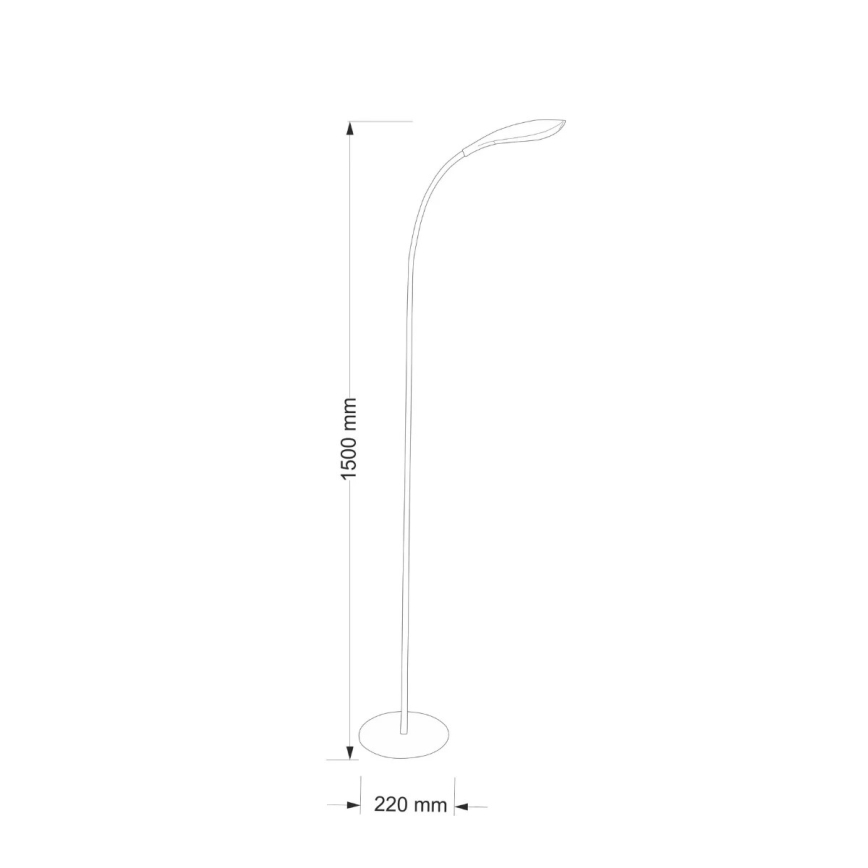 LED Golvlampa SWAN LED/6,5W/230V vit
