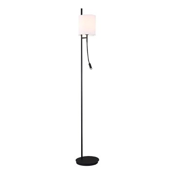 LED golvlampa TOKYO 1xE27/40W/230V + LED/3W svart/vit