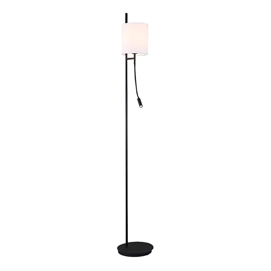 LED golvlampa TOKYO 1xE27/40W/230V + LED/3W svart/vit