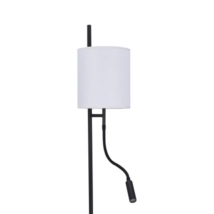 LED golvlampa TOKYO 1xE27/40W/230V + LED/3W svart/vit