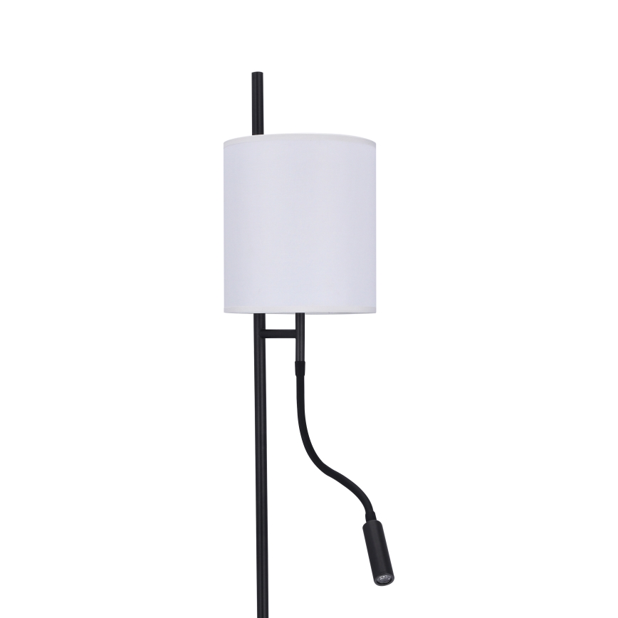 LED golvlampa TOKYO 1xE27/40W/230V + LED/3W svart/vit