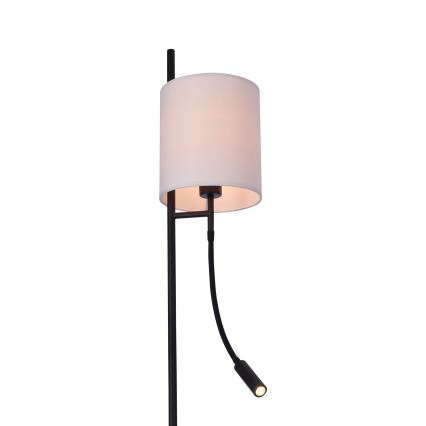 LED golvlampa TOKYO 1xE27/40W/230V + LED/3W svart/vit