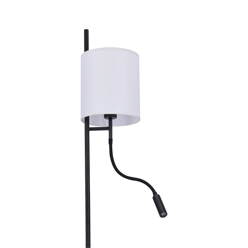 LED golvlampa TOKYO 1xE27/40W/230V + LED/3W svart/vit