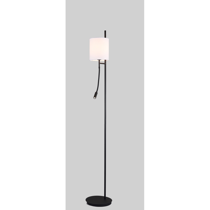 LED golvlampa TOKYO 1xE27/40W/230V + LED/3W svart/vit