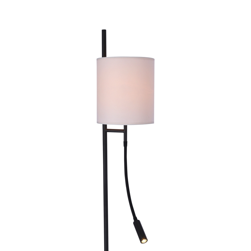 LED golvlampa TOKYO 1xE27/40W/230V + LED/3W svart/vit